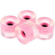 Baosity 4 Pcs Light Up Wheels Flash 60mm with Magnetic Core for Skateboard Longboard Pink/Blue/Green/White/red