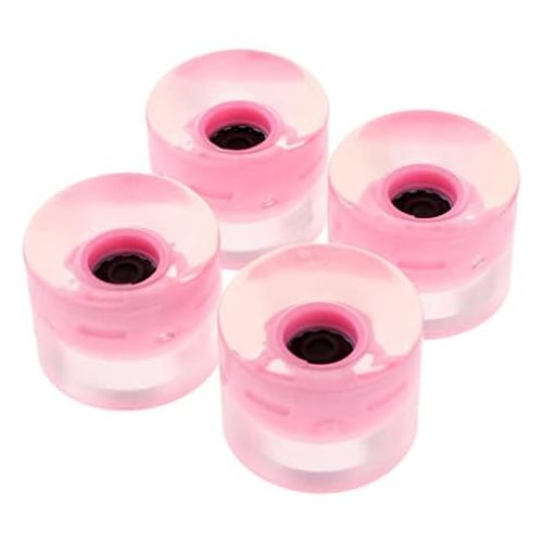  Baosity 4 Pcs Light Up Wheels Flash 60mm with Magnetic Core for Skateboard Longboard Pink/Blue/Green/White/red