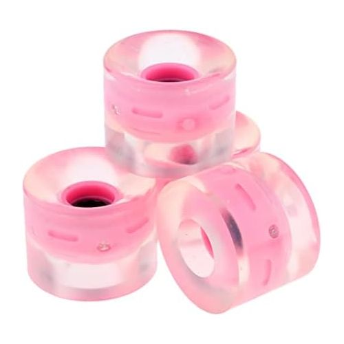  Baosity 4 Pcs Light Up Wheels Flash 60mm with Magnetic Core for Skateboard Longboard Pink/Blue/Green/White/red