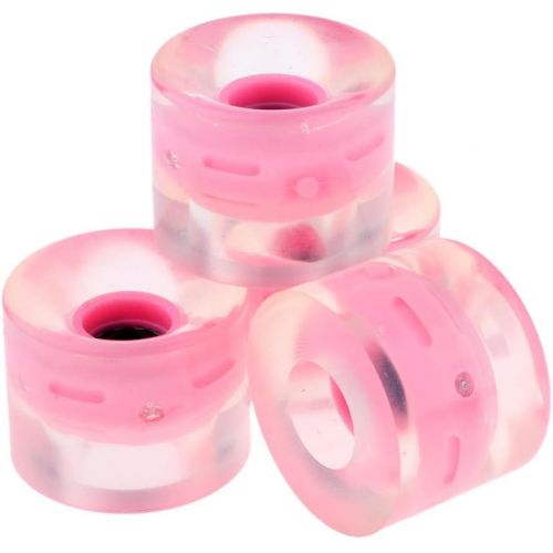  Baosity 4 Pcs Light Up Wheels Flash 60mm with Magnetic Core for Skateboard Longboard Pink/Blue/Green/White/red