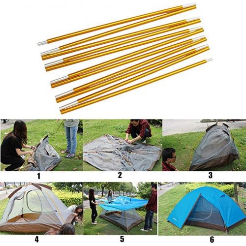  Baosity 2 Pcs Aluminum Alloy Camping Travel Tent Awning Pole Kit Rod Detachable Bar Frames 19mm