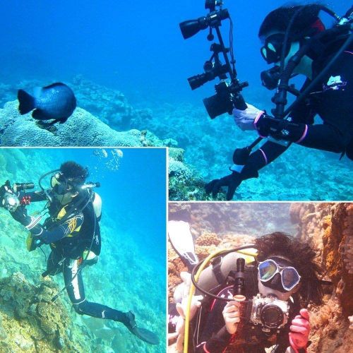  Baosity Underwater Lighting Photography Kit for GoPro Camera Stabilizer Rig Aluminum Alloy Handheld Gimbal Tray Mount