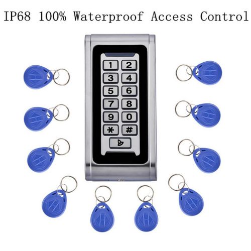  Baosity Backlight Keypad Metal Waterproof Standalone Access Control With Wiegand 26 Bit Feature +10 Pieces RFID Card