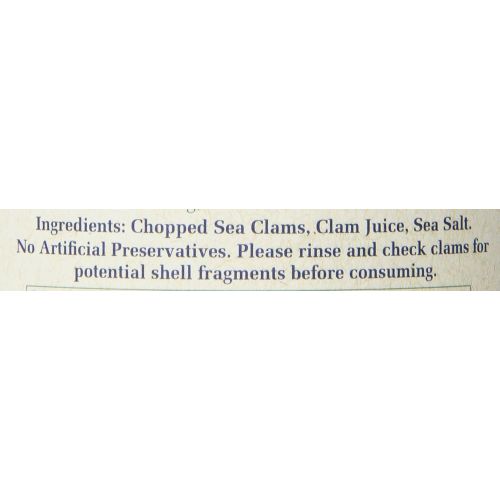  Bar Harbor All Natural Chopped Clams, 6.5-Ounce Cans (Pack of 12)