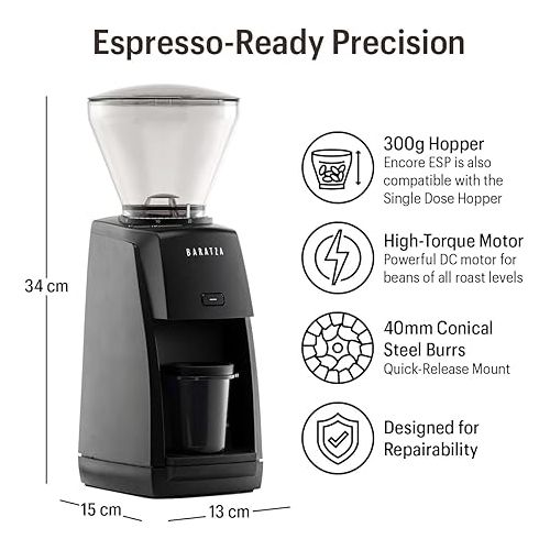  Baratza Encore ESP Coffee Grinder ZCG495BLK, Black