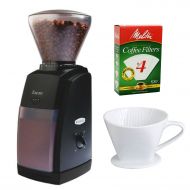 Baratza Encore Conical Burr Coffee Grinder + Porcelain No. 4 Coffee Filter Cone + Paper Filters