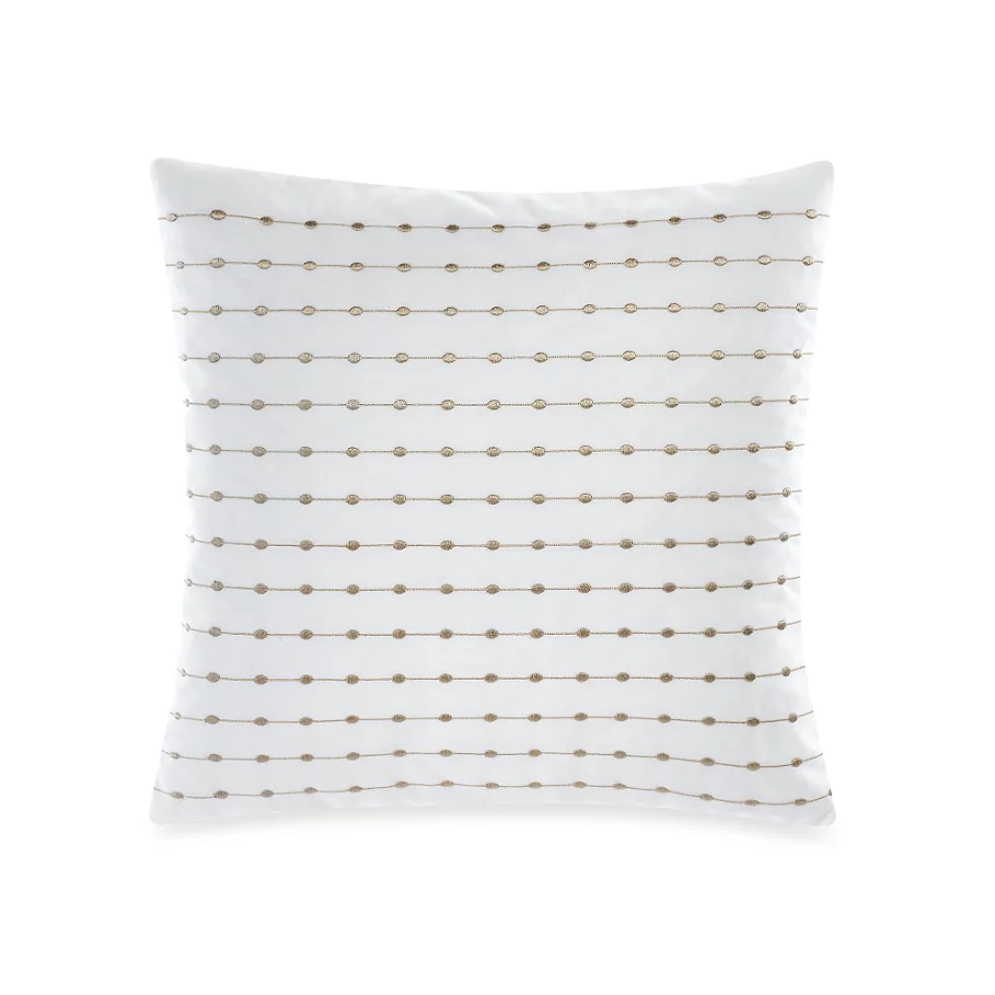 /Barbara Barry Dream Pearls Square Throw Pillow in White