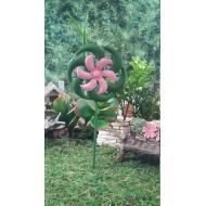 /BarbarasBoutiqueShop Fairy Garden Miniature Spinner for your Fairy Garden, Miniature Garden Spinner, Fairy Garden Accessory, Metal Pinwheel, Wind Spinner