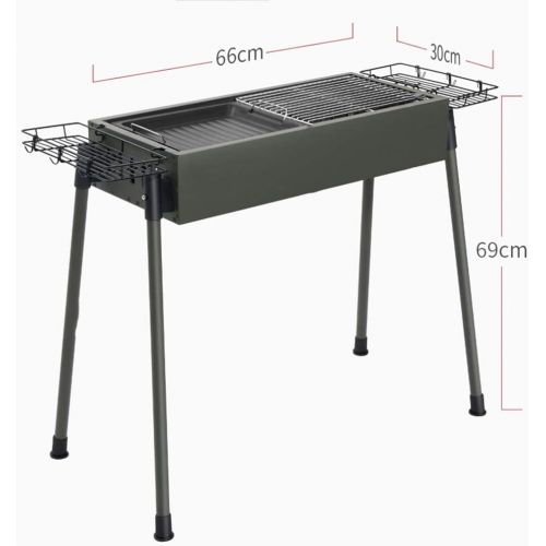  Barbecue grill Stainless Steel Barbecue Indoor Thickening Stove Outdoor Barbecue Household Wood Charcoal Outdoor Barbecue Tool with Independent Liner