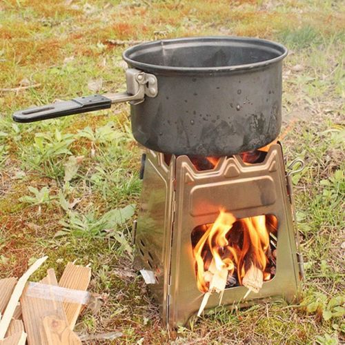  Barbecue grill Outdoor Wood Stove, Charcoal Stove, Portable Thickening Heating Stove, Stainless Steel Folding Stove, Fishing Stove, Small Stove