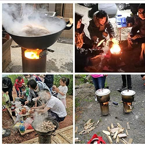  Barbecue grill Outdoor Wood Fire Stove Picnic Stove Field Supplies Wood Fire Stove Portable Firewood Gasifier Wood Stove