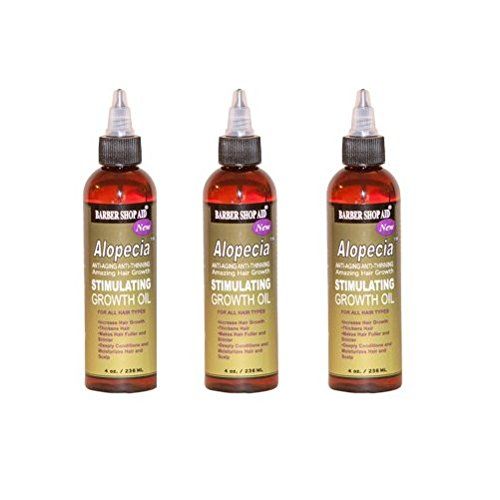  Barber Shop Aid (PACK OF 3) BARBER SHOP AID ALOPECIA ANTI-THINNING ANTI-AGING AMAZING HAIR GROWTH OIL 4OZ