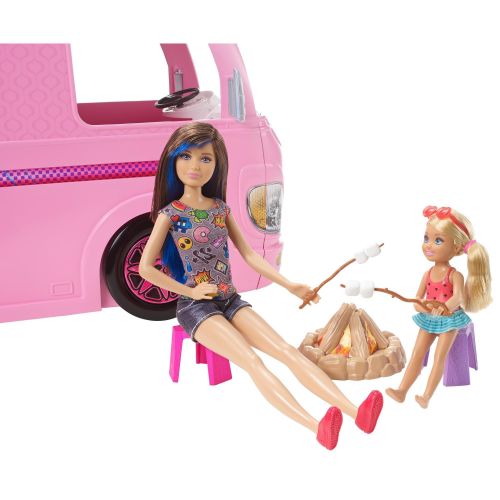 바비 Barbie DreamCamper Adventure Camping Playset for Ages 3Y+
