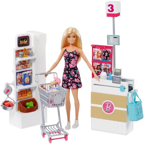 바비 Barbie Supermarket Playset, Blonde Hair