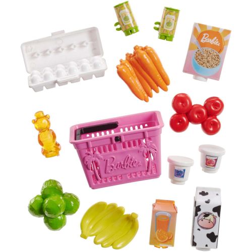 바비 Barbie Careers Grocery Supermarket Register Food Stand Playset