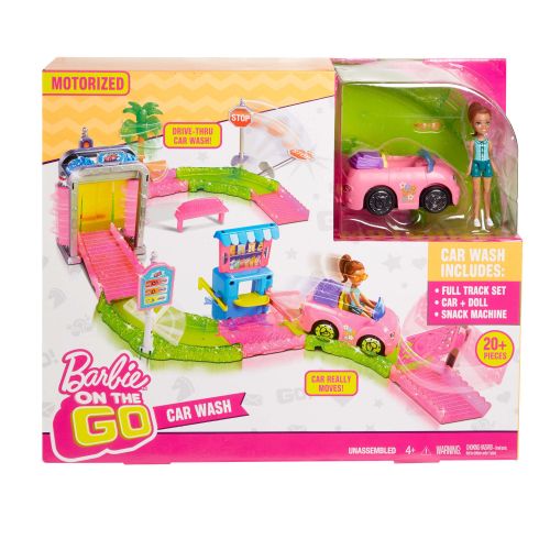 바비 Barbie On The Go Car Wash Playset