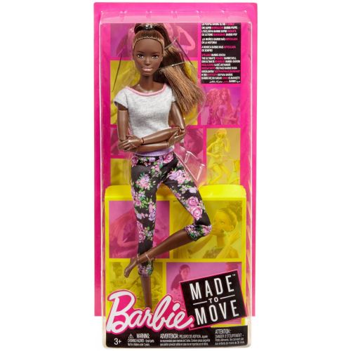 바비 Barbie Made to Move Doll, Brown Hair