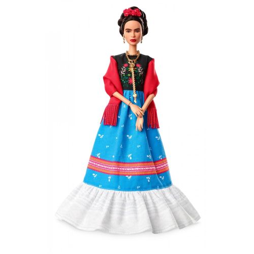 바비 Barbie Inspiring Women Series Frida Kahlo Doll, Iconic Fringe Shawl