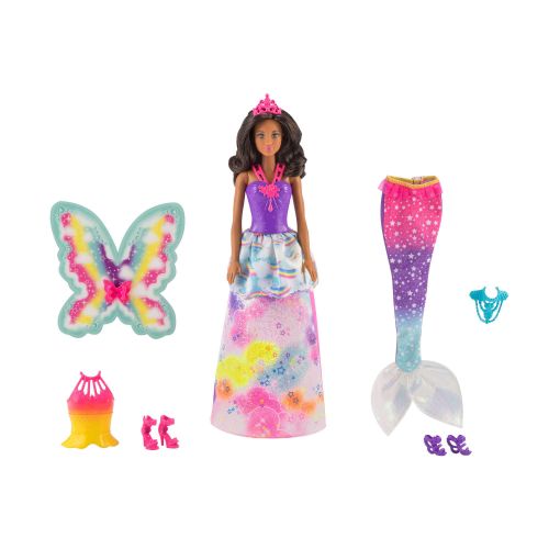 바비 Barbie Dreamtopia Barbie Doll with 3 Fairytale Costumes