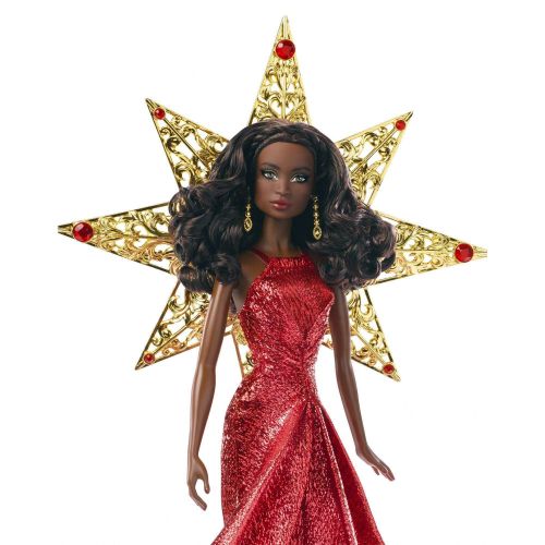 바비 Barbie 2017 Holiday Barbie Doll, Dark Hair