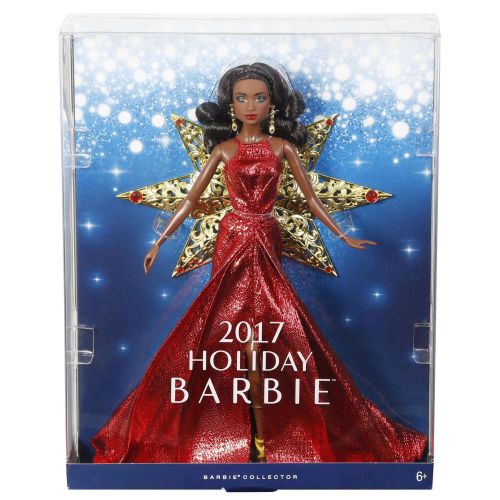 바비 Barbie 2017 Holiday Barbie Doll, Dark Hair