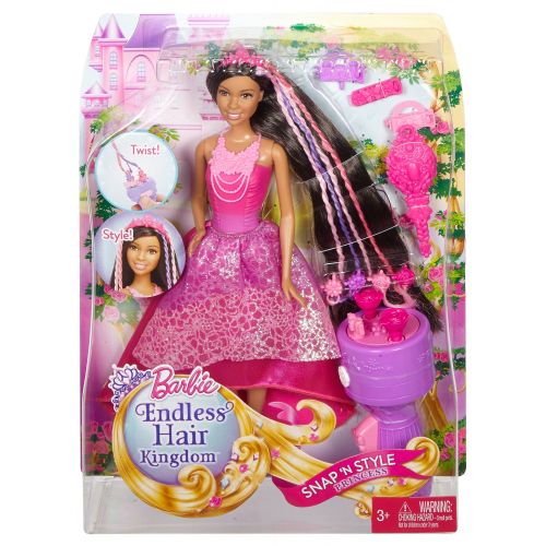바비 Barbie Endless Hair Kingdom Snap N Style Princess Doll, Nikki