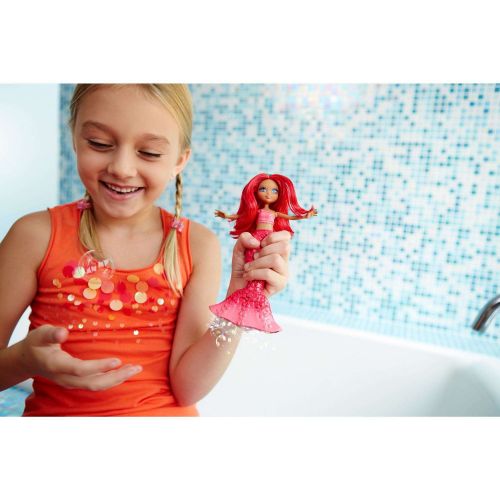 바비 Barbie Dreamtopia Bubbles N Fun Red Mermaid Doll