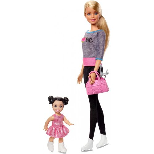 바비 Barbie Ice-Skating Coach & Student Doll with Turning Mechanism