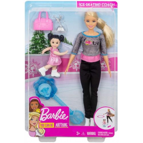 바비 Barbie Ice-Skating Coach & Student Doll with Turning Mechanism