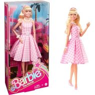 Barbie The Movie Doll, Margot Robbie as, Collectible Doll Wearing Pink & White Gingham Dress with Daisy Chain Necklace