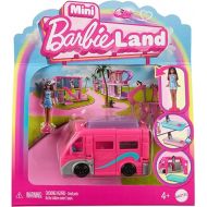 Barbie Mini BarbieLand Doll & Toy Vehicle Set, 1.5-inch Doll & DreamCamper with Working Doors & Color-Change Pool
