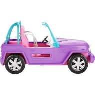 Barbie Toy Car, Doll-Sized SUV, Purple Off-Road Vehicle with 2 Pink Seats & Treaded, Rolling Wheels