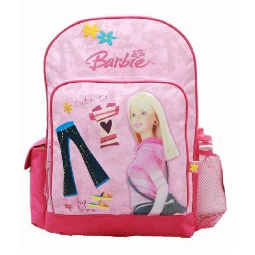 바비 Barbie Cute Pink Large 16 inches School Bag Backpack