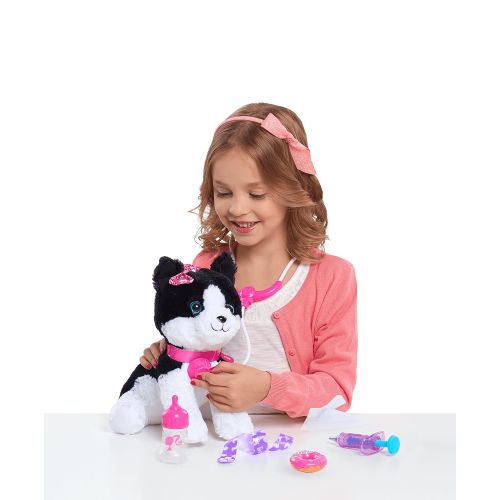 바비 Barbie Vet Bag Set -Black Brown White Kitty with Pink Backpack