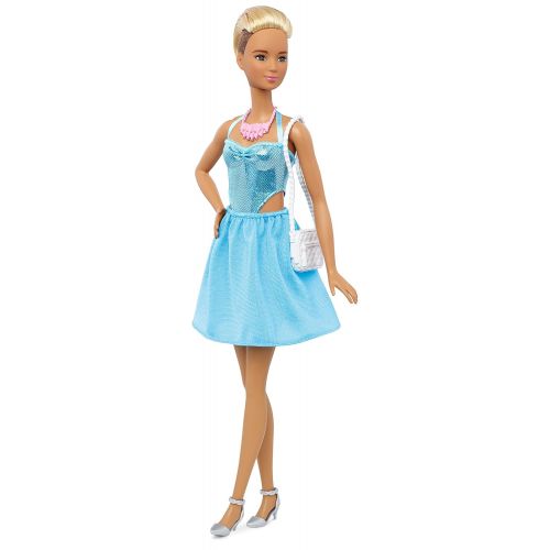 바비 Barbie Fashionistas & Fashions Leather & Ruffles Doll, Tall Blonde