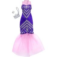 Barbie Complete Looks Purple Mermaid Gown Fashion Pack