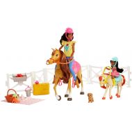 Barbie Hugs N Horses Playset, Brunette
