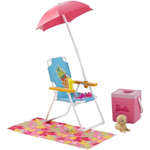 바비 Barbie Beach Picnic Furniture & Accessory Set