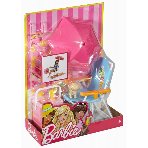 바비 Barbie Beach Picnic Furniture & Accessory Set