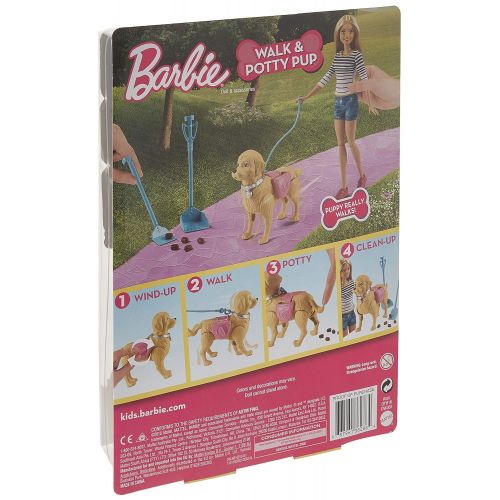 바비 Barbie Walk & Potty Pup, Blonde