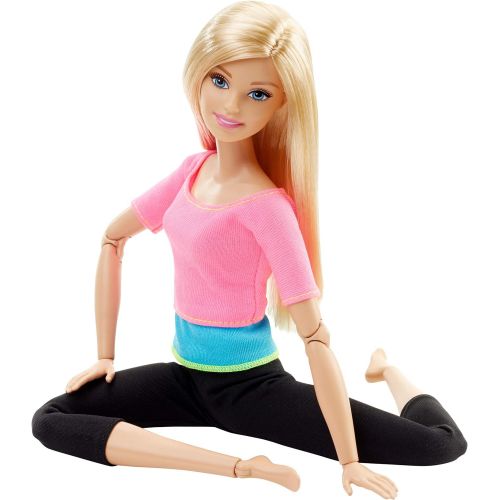 바비 Barbie Made to Move Barbie Doll, Pink Top