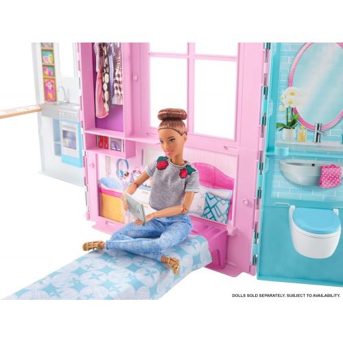 바비 Barbie Doll House Playset, Multicolor