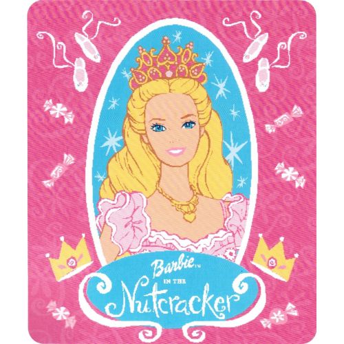 바비 Barbie Nutcracker Royal Plush Raschel Blanket Throw