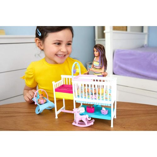 바비 [아마존 핫딜]  [아마존핫딜]Barbie GFL38 - Skipper Babysitters Inc. Kinderzimmer Spielset, Puppen Spielzeug ab 3 Jahren