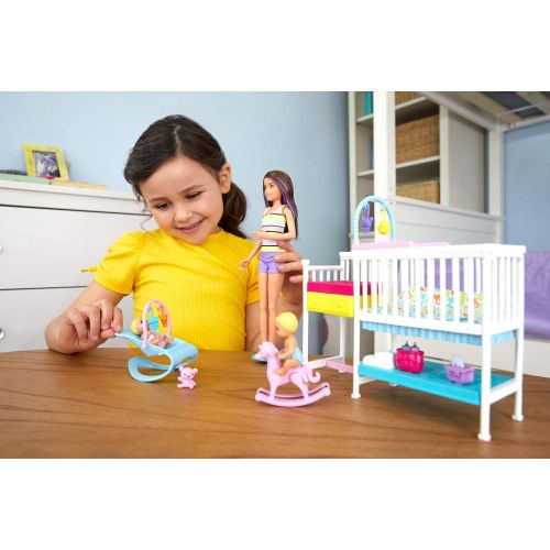 바비 [아마존 핫딜]  [아마존핫딜]Barbie GFL38 - Skipper Babysitters Inc. Kinderzimmer Spielset, Puppen Spielzeug ab 3 Jahren