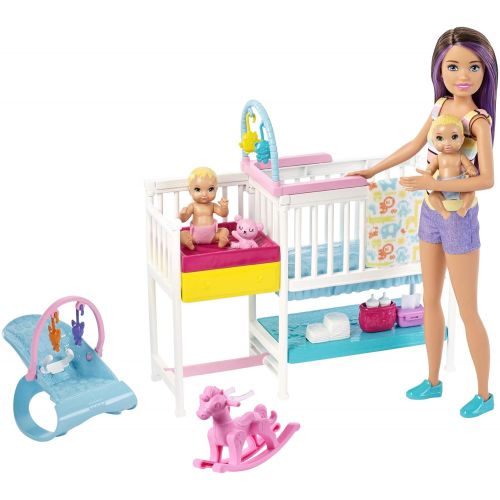 바비 [아마존 핫딜]  [아마존핫딜]Barbie GFL38 - Skipper Babysitters Inc. Kinderzimmer Spielset, Puppen Spielzeug ab 3 Jahren