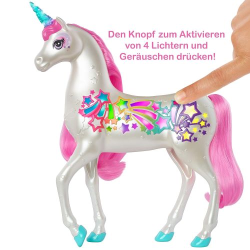 바비 [아마존 핫딜]  [아마존핫딜]Barbie GFH60 - Dreamtopia Regenbogen Einhorn mit magischer Buerste fuer Musik und Lichter, ab 3 Jahren