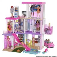 Barbie Dreamhouse (3.75-ft) 3-Story Dollhouse Playset with Pool & Slide, Party Room, Elevator, Puppy Play Area, Customizable Lights & Sounds, 75+ Pieces, Gift for 3 to 7 Year Olds,