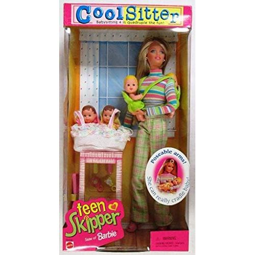 바비 Barbie - Cool Sitter Teen Skipper Doll w 4 Babies Quadruplets! (1998)