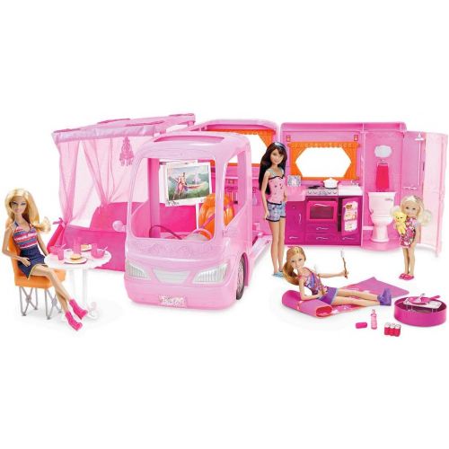 바비 Barbie Glamour Camper - Exclusive Set with 4 Dolls